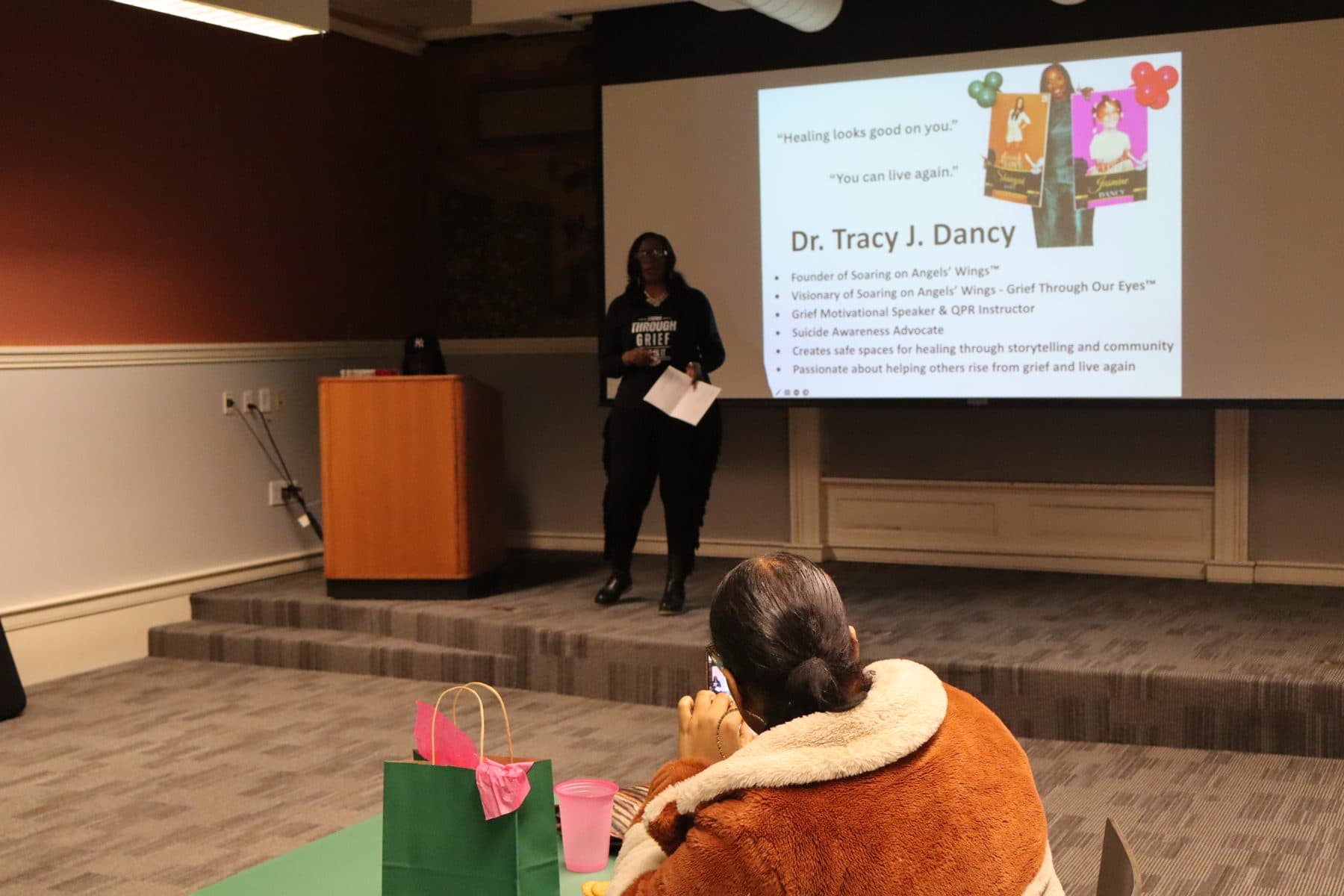 Dr. Tracy presenting at a workshop